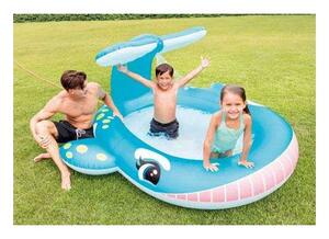 Intex 201x196x91cm spriccelő Pancsoló - Bálna (57440NP) - kék