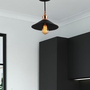 Berceste N-657 fekete fém függőlámpa, Ø24 cm