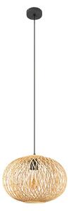 Függőlámpa Lindby, Solvira, dimmable, Fa, Nappali, Bambusz, Boho