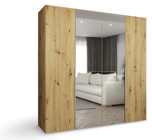 ALICANTE 2 ruhásszekrény 200x202x52 - artisan tölgy