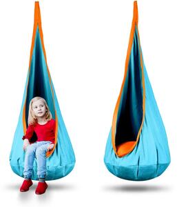 NeoSport egyszemélyes Csepphinta, párnás, 140x55 cm, 80 kg - Türkiz, Narancs