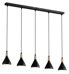 Függőlámpa Lindby, Arina, dimmable, Fekete, Nappali, Fém, Modern