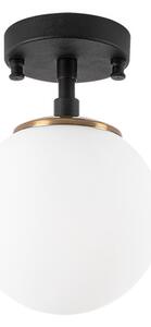 Atmaca 10210 fekete-antik fém-üveg függőlámpa, Ø15 cm