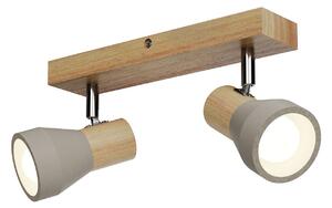 Mennyezeti Lámpa Lindby, Filiz, dimmable, Fa, Hálószoba, Fa, Skandináv