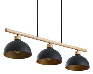 Függőlámpa Lindby, Tirzana, dimmable, Fekete, Nappali, Fém, Vintage