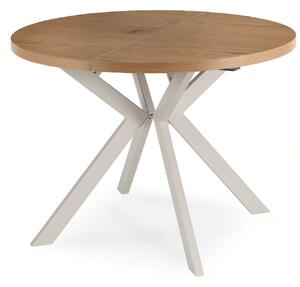 JAKS LUKAS bővíthető kerek étkezőasztal 100–250 cm – tölgy / kasmír