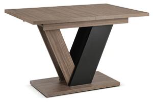 JAKS CLARK bővíthető étkezőasztal 120–160 cm – dió / fekete