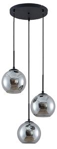 Függőlámpa Lindby, Jurian, dimmable, Szürke, Nappali, Üveg, Modern