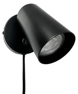 Fali Lámpa Dyberg Larsen, Modern, dimmable, Fekete, Nappali, Fém, Dizájn