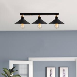 Berceste N-660 fekete fém függőlámpa, Ø80 cm, 3 izzós