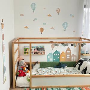 Akvarell hőlégballon falmatrica - "tengerpart színvilág"