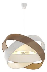 Függőlámpa Lindby, Simaria, dimmable, Barna / Rozsdabarna, Nappali, Szövet / Textília, Modern