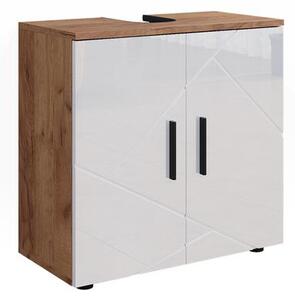 Vicco Irma mosdószekrény, 60 cm, tölgy/fehér