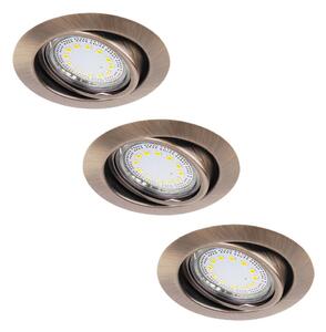 Rabalux Rabalux 1051 - KÉSZLET 3xLED Beépíthető lámpa LITE 3xGU10-LED/3W/230V RL1051