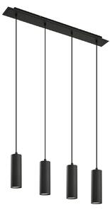 Függőlámpa Lindby, Joffrey, dimmable, Fekete, Nappali, Fém, Modern
