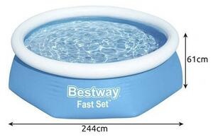 BESTWAY 57448 Kerti medence 244x61cm - bővített verzió, családi medence, nyári szórakozás, medence kiegészítők
