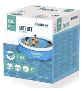 BESTWAY 57448 Kerti medence 244x61cm - bővített verzió, családi medence, nyári szórakozás, medence kiegészítők