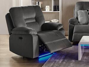 Relax fotel Bev (szürke) (LED világítással). 1078056