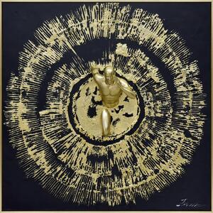Rajt - 3D-s, kézzel festett, keretezett olajfestmény