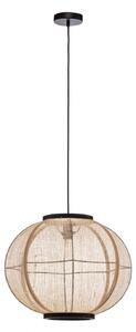 Függőlámpa Lindby, Aurinil, dimmable, Fa, Nappali, Szövet / Textília, Vidéki otthon / Rusztikus