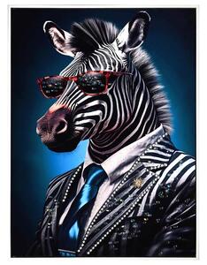 Trend zebra - keretezett, lakkozott vászonkép