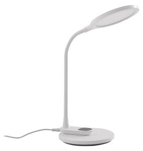 Asztali lámpa Lindby, Valtaria, dimmable, Fehér, Dolgozószoba / iroda, Műanyag, Modern
