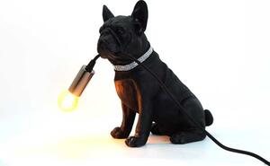 Fekete Bulldog- lámpa
