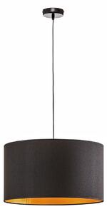 Függőlámpa Euluna, Roller, dimmable, Fekete, Nappali, Szövet / Textília, Modern