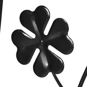 2 db rácsos virág állvány futónövényeknek, fém fekete 38 x 98 cm