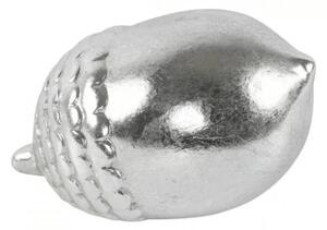 Dekoratív szobrocska EZÜST TÖLGYMAKK 13 cm, ezüst