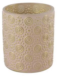 Tealight gyertyatartó ANTIC GOLD 8,5x10 cm, rózsaszín