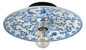 Fali Lámpa Lucande, Faelira, dimmable, Kék, Nappali, Kerámia, Vintage