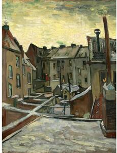 Reprodukciós kép 30x40 cm Houses Seen from the Back, Vincent van Gogh – Fedkolor