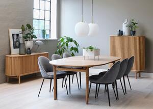 Bővíthető étkezőasztal tölgyfa dekorral 100x190 cm Carno – Unique Furniture