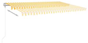 VidaXL sárga és fehér automata napellenző 500x300 cm