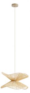 Függőlámpa Lindby, Valdorin, dimmable, Bézs, Hálószoba, Papír / Karton, Modern