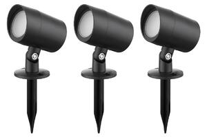 Spotlámpa Lindby, Nycta, dimmable, Fekete, Erkély, Műanyag, Modern