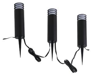 Kültéri Lámpa Lindby, Kaelo, dimmable, Fekete, Terasz, Műanyag, Modern
