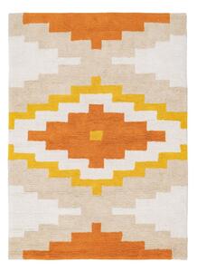 Narancssárga mosható pamut szőnyeg 100x135 cm Azteca – Ixia