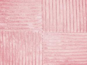 Rózsaszín kordbársony díszpárna kétdarabos szettben 47 x 27 cm MILLET