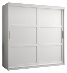 Gardróbszekrény Ferfere 101, Közepes sűrűségű farostlemez, Laminált forgácslap, 200x180x62cm, Fehér