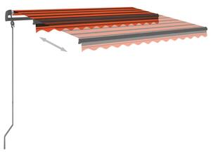 VidaXL narancssárga-barna automata napellenző póznákkal 3,5 x 2,5 m
