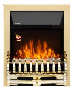 HOME FKKI25G beépíthető elektromos látványkandalló, max. 2000 W, LED fényeffekt, 2 fokozat, távirányító, heti időzítés, arany díszítés