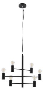 Függőlámpa Lucande, Aidas, dimmable, Fekete, Étkező, Fém, Modern