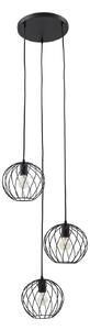 Függőlámpa Lindby, Danika, dimmable, Fekete, Nappali, Fém, Modern