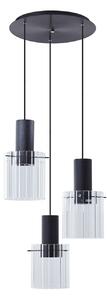 Függőlámpa Lucande, EIrian, dimmable, Átlátszó, Nappali, Üveg, Modern