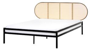 Ágy PE Rattan BOULIN 140 x 200 cm Fekete