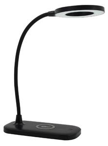 Asztali lámpa Lindby, Siona, dimmable, Fekete, Nappali, Műanyag, Modern