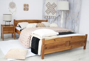 ANGEL magasított ágy + MORAVIA szendvics matrac + ágyrács AJÁNDÉK, 160x200 cm, tölgy-lakk