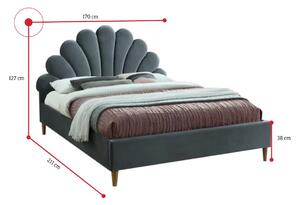 CARLOS Velvet kárpitozott ágy, 160x200, bluvel 52